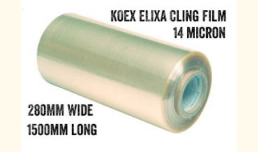 Koex Elixa 2 layer Cling Film 280mm Wide 1500m Long 14 Micron